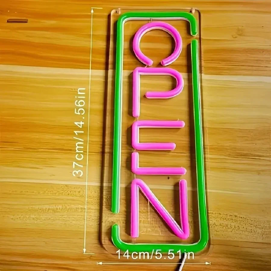 OPEN LEDネオンサイン(ネオン看板) カラフル USB電源