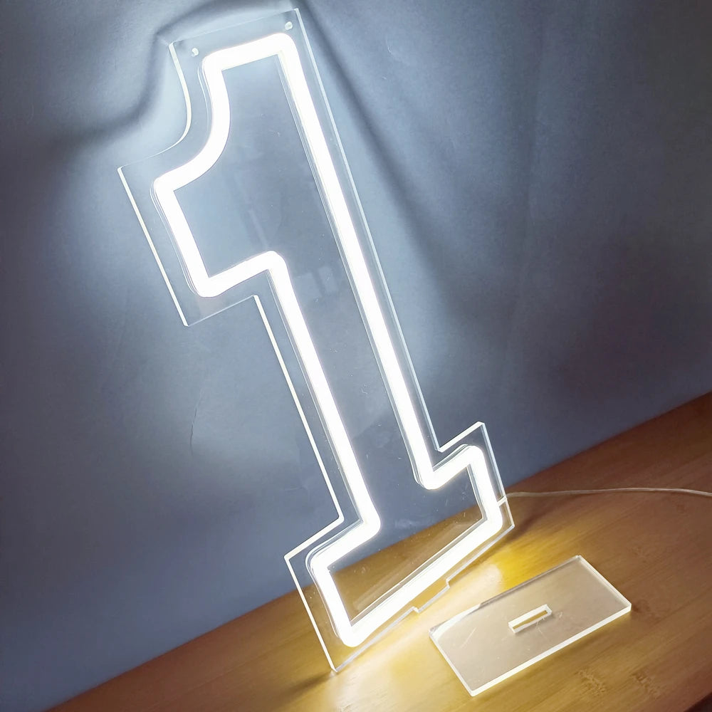 LED数字ネオンサインライト(0~9)USB電源・調光対応