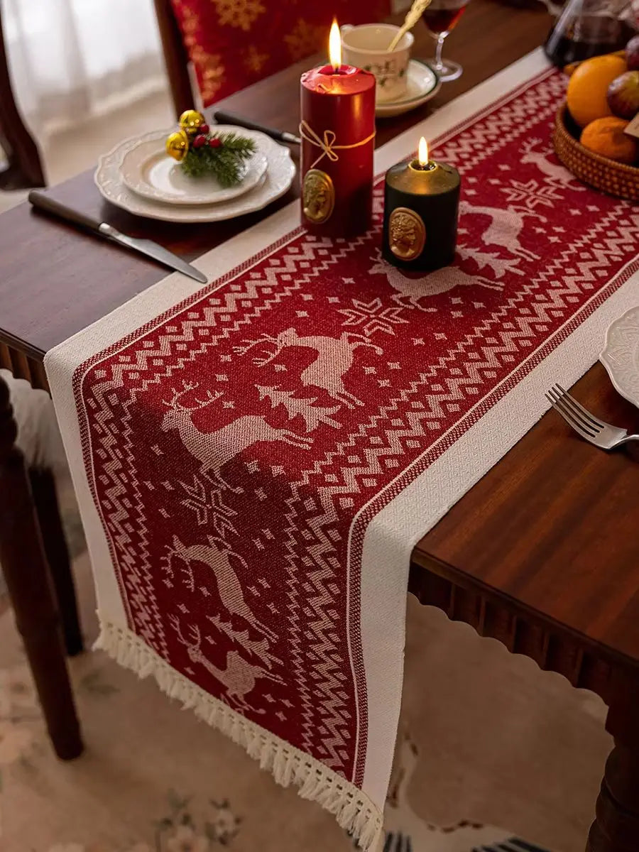 クリスマステーブルクロス|コットンテーブルランナー
