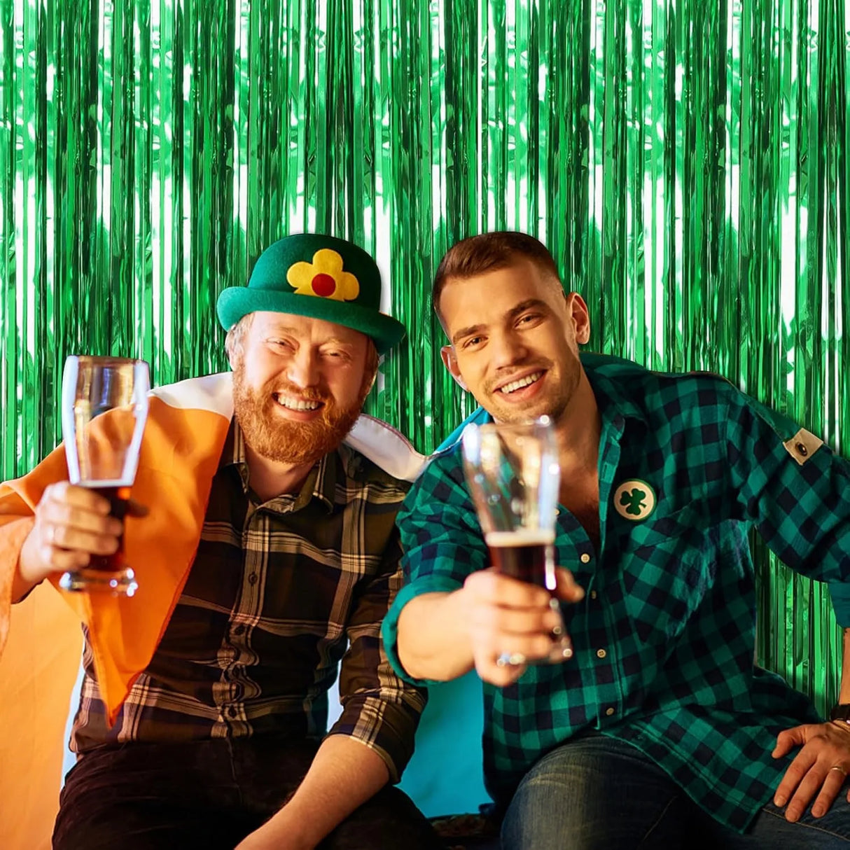 パーティー・インテリア装飾 メタリックカラーカーテン シルバー 幅1M 長さ2M