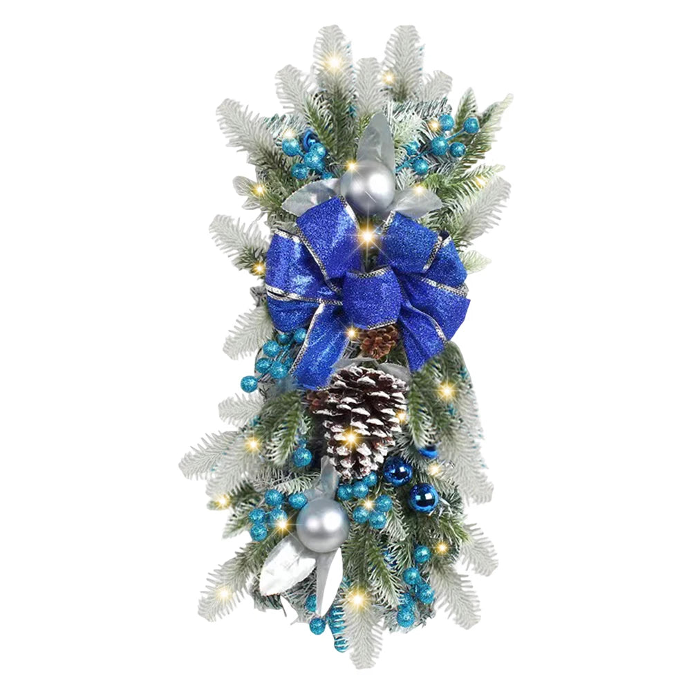 LED付きクリスマススワッグリースデコレーション