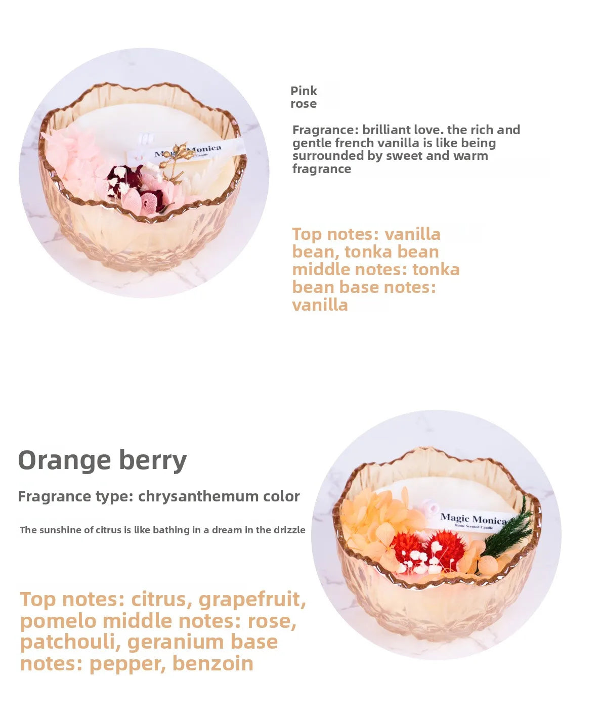 ロマンチックアロマキャンドルセット