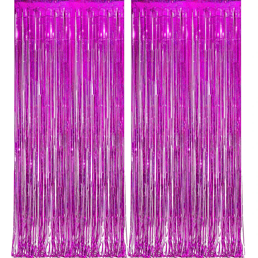 パーティー・インテリア用装飾 キラキラ!ホイル素材カーテン 再利用可能