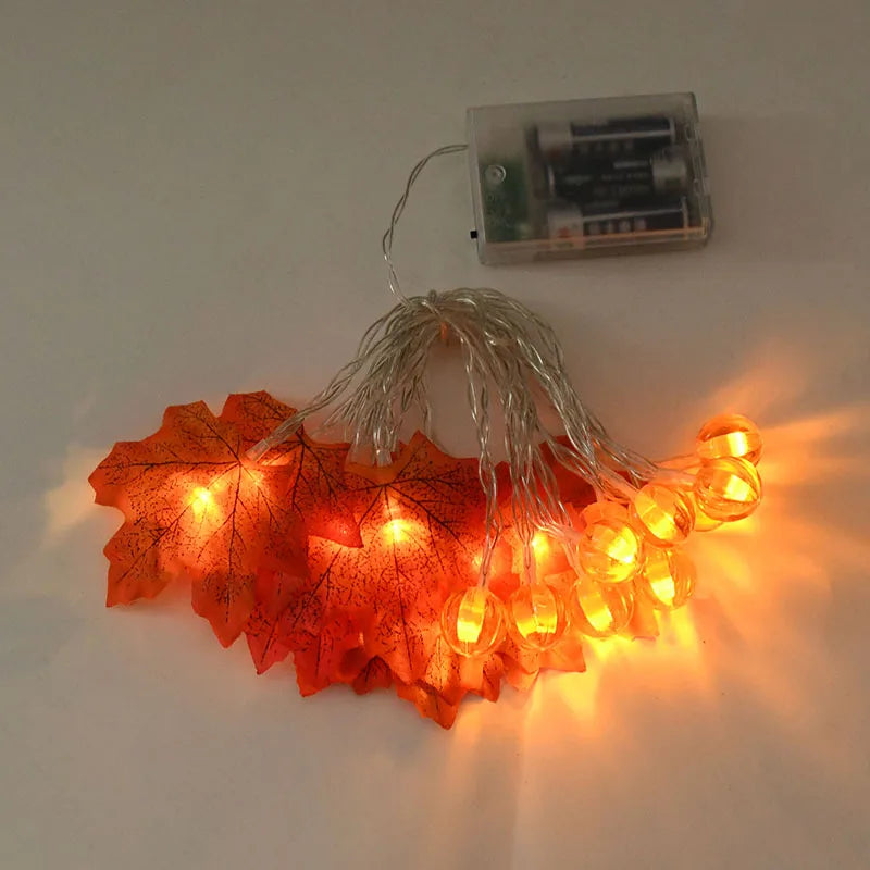 イベント・ハロウィン装飾|LEDメープルガーランドライト(3M)