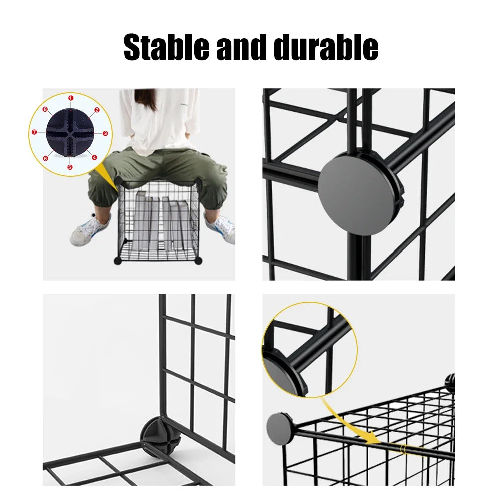 モダンなアイアンメッシュ 壁掛けディスプレイ