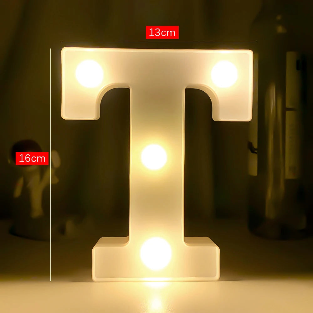 LEDナイトライト 【アルファベット・数字型】(乾電池式)