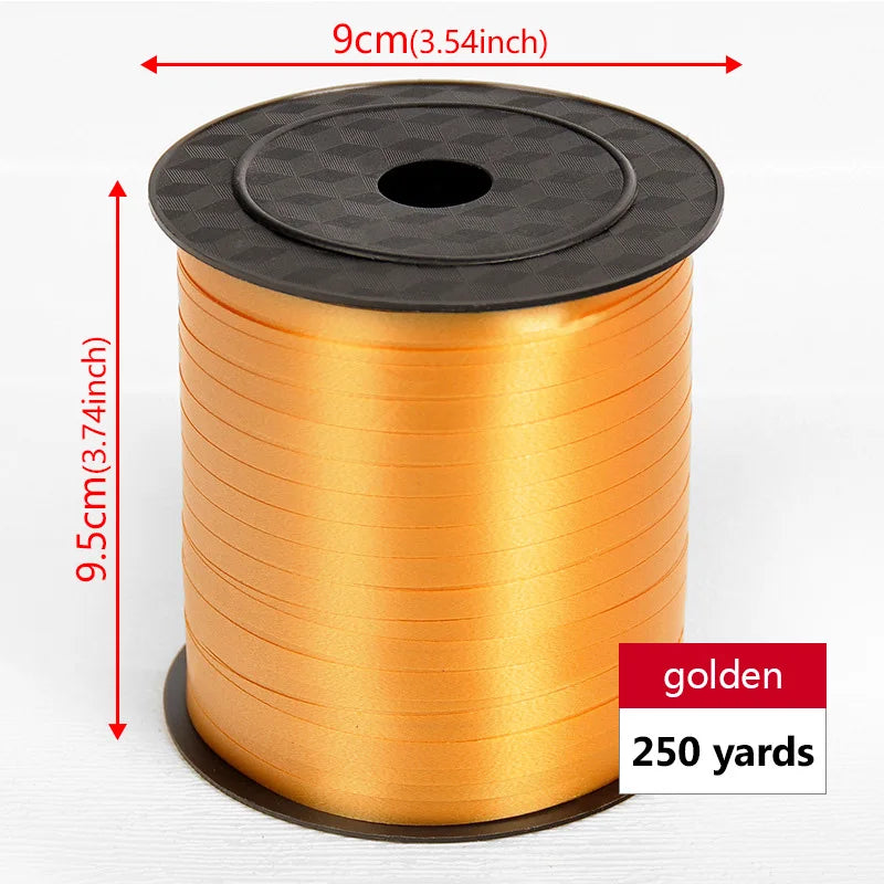 イベント・バルーン装飾 | マルチカラー クラフト用リボン| 230m巻