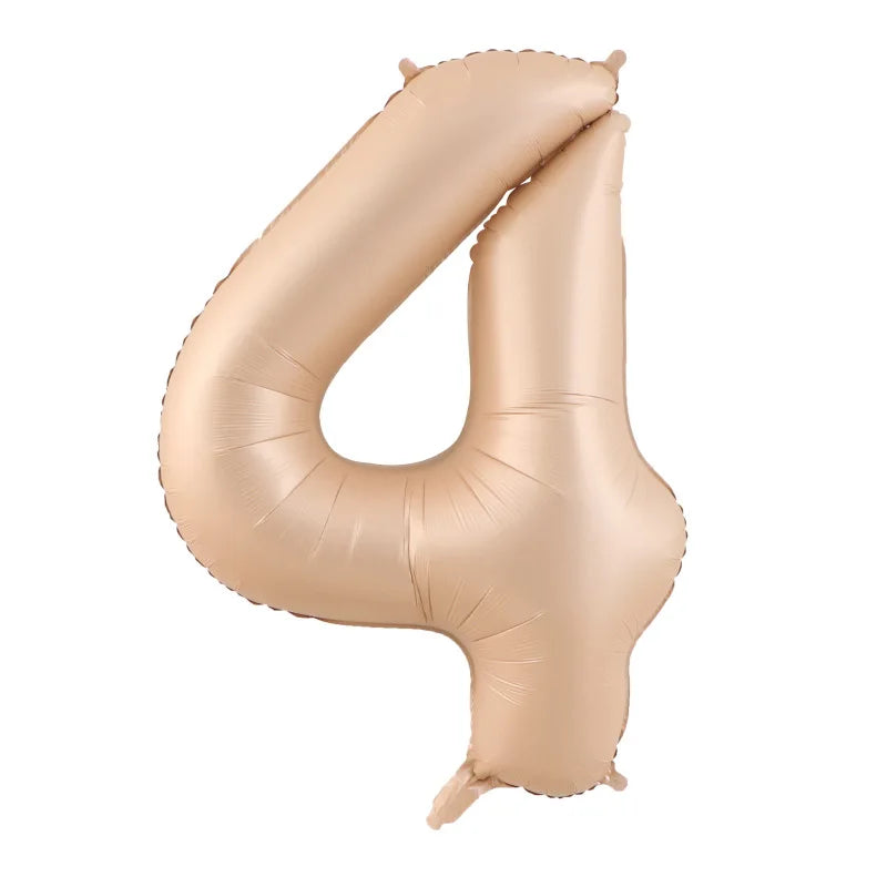 レトロカラー数字バルーン 40インチ