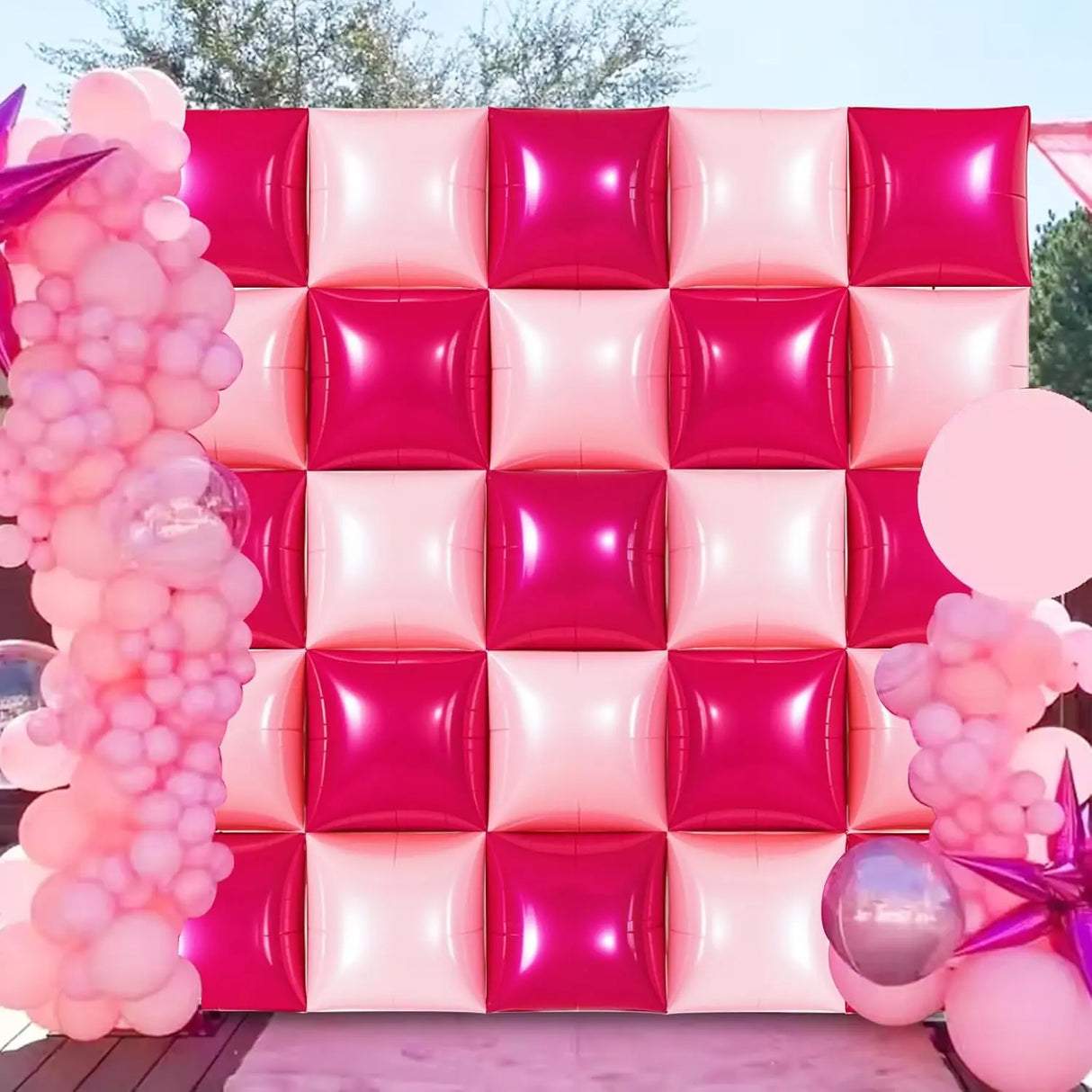 イベント・クリスマス装飾|25個セット 両面スクエアホイルバルーンキット