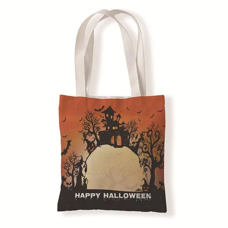ハロウィングッズ|ハロウィンパンプキンキャンバストートバッグ