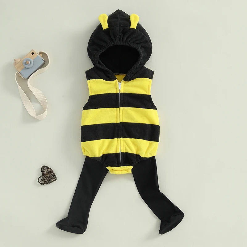 イベント・ハロウィングッズ|ベビー用ミツバチ変身ロンパースセット(0ヶ月~24ヶ月)