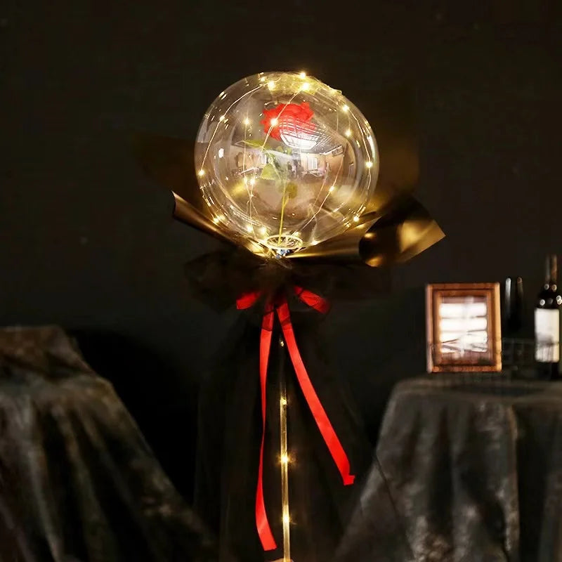 LED光るローズブーケバルーンライト