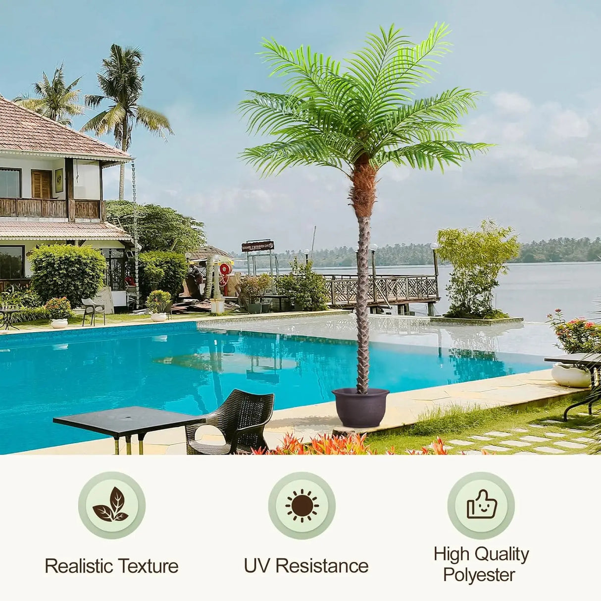 大型人工ココナッツツリーフェイクヤシ(屋外・屋内装飾用)ハワイアンシミュレーションプラント