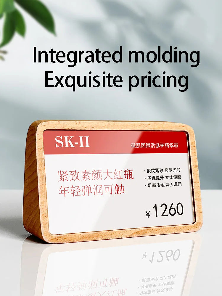 無垢材テーブルカードホルダー・縦型プライスボード