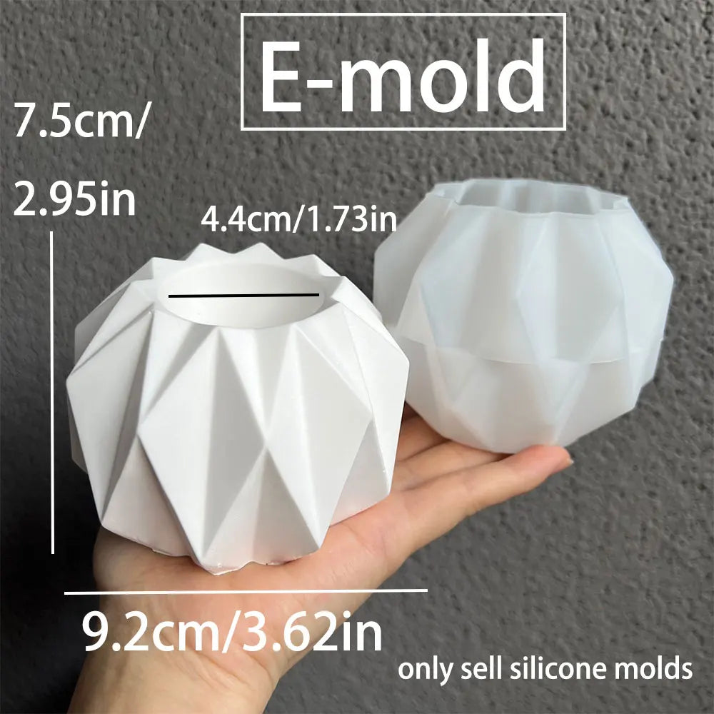 クラフト・DIY用|ハンドメイドキャンドル用 幾何学模様型 シリコン