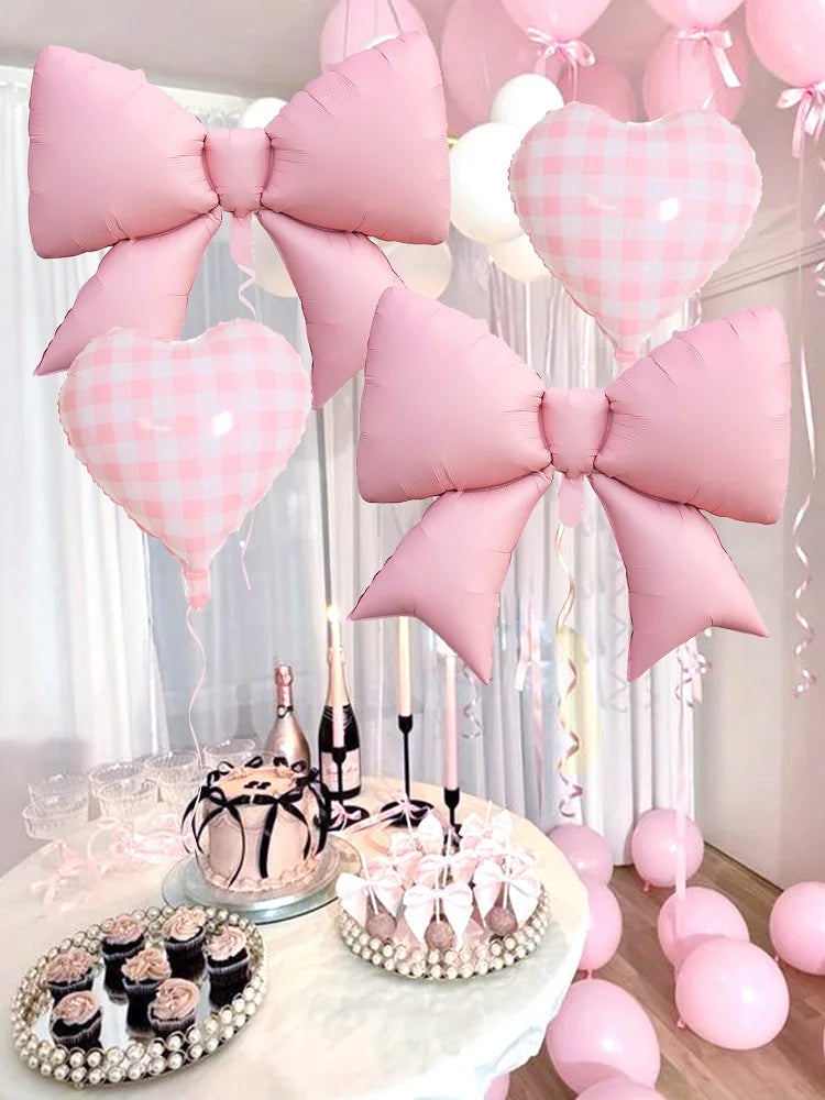 イベント・バルーン装飾 | ピンクリボン&ハートバルーンセット | 4個