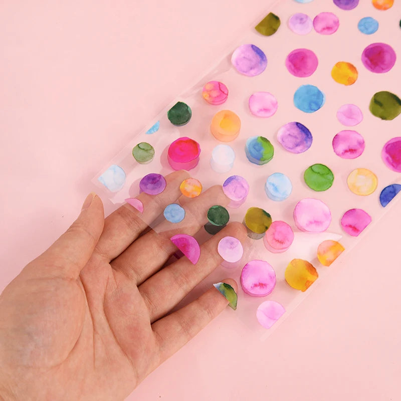 |イベント・ノベルティ用品 | レインボー水玉柄ギフトバッグ 25/50枚セット | W14.4×H27.5㎝