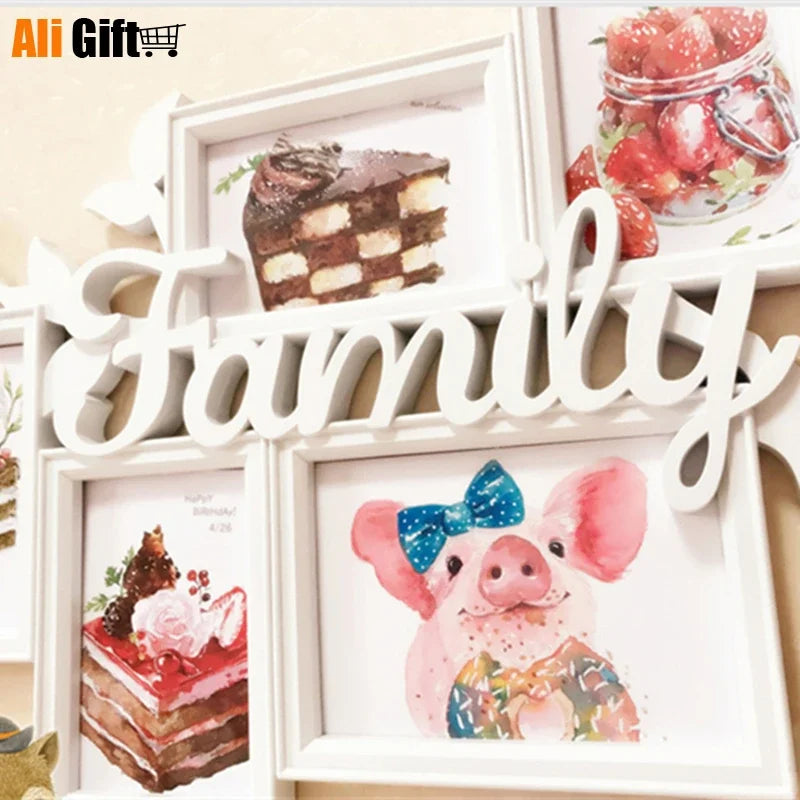 結婚式・インテリア装飾|ヨーロッパ風ホワイトフォトフレームセット