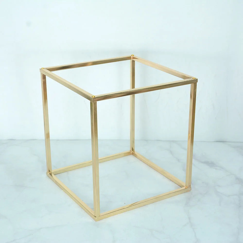 結婚式・インテリア装飾|ゴールドキューブフラワースタンド