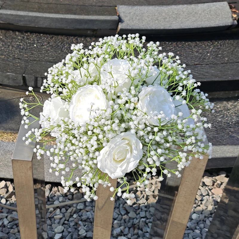 パーティー・ガーデン装飾|屋外用シルクフラワーボールアレンジメント