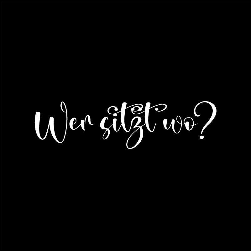 ドイツ語 結婚式座席表 アートステッカー