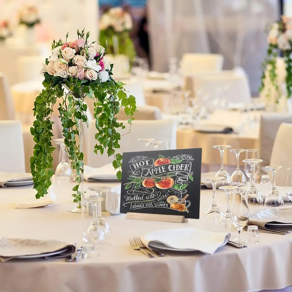 コンパクトな卓上黒板サイン4個セット