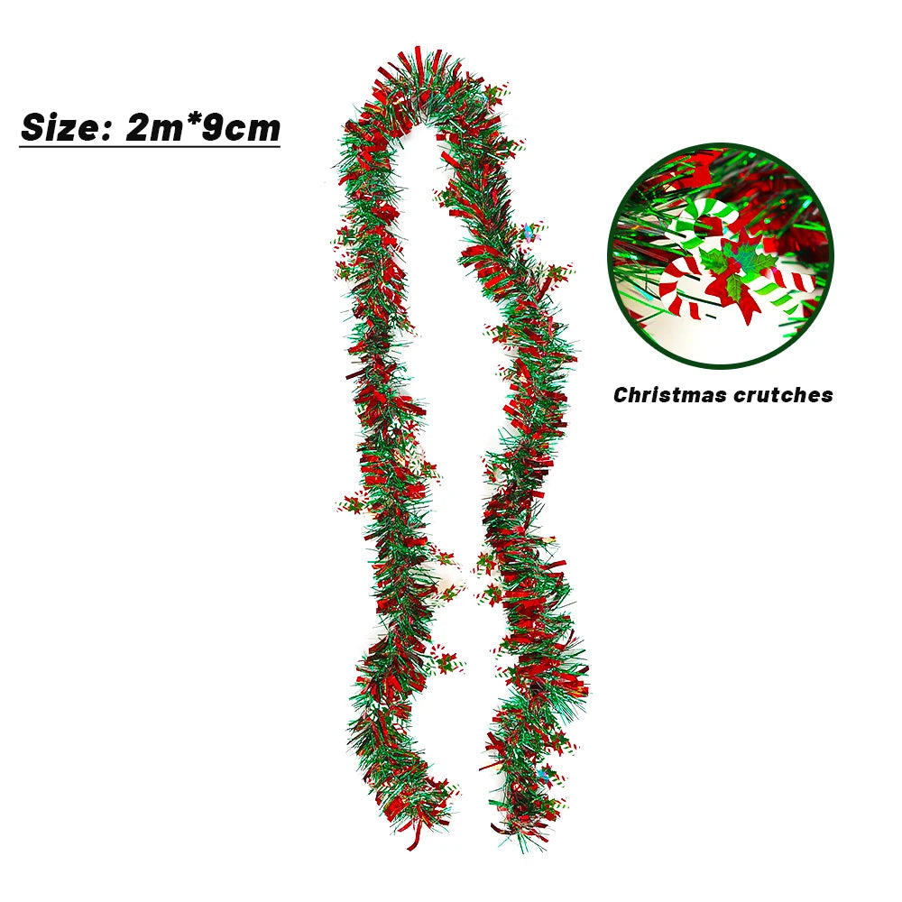 クリスマスリース|クリスマスカラーリボンガーランド 2m