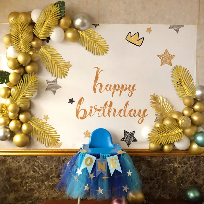 フェイクリーフデコ ゴールド/グリーン