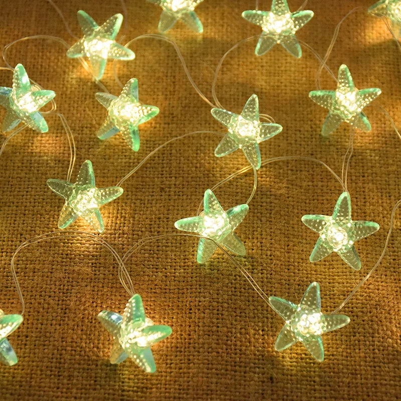 パーティー・インテリア用装飾 シェル&スター LEDライト 海モチーフ