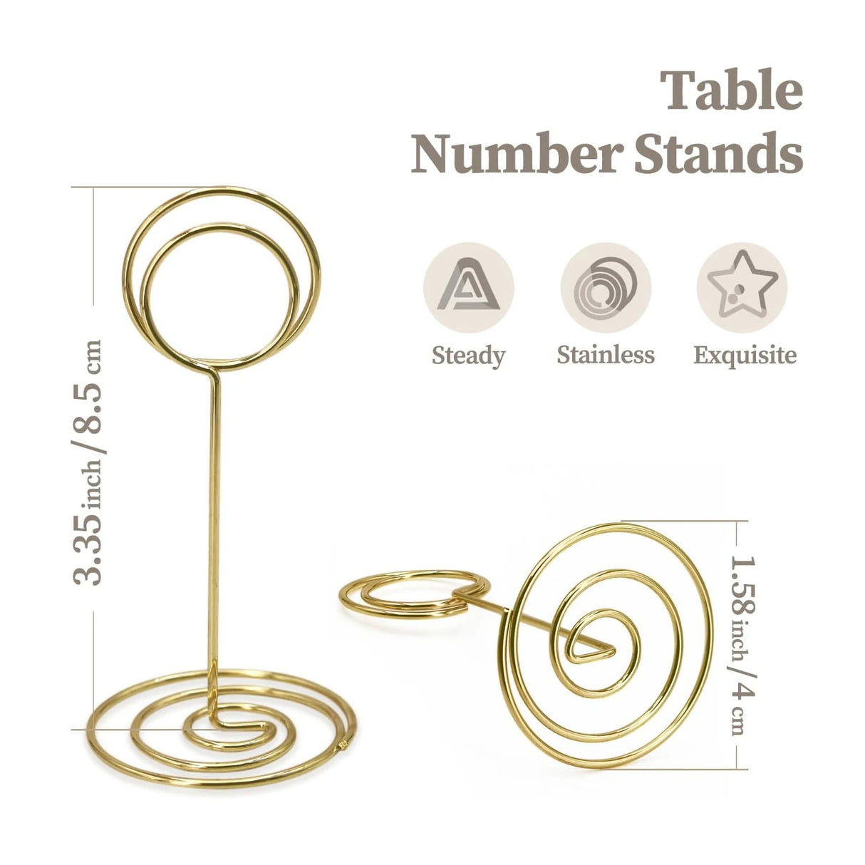 イベント・結婚式装飾|シンプルデザイン テーブル番号ホルダー 6/12個セット