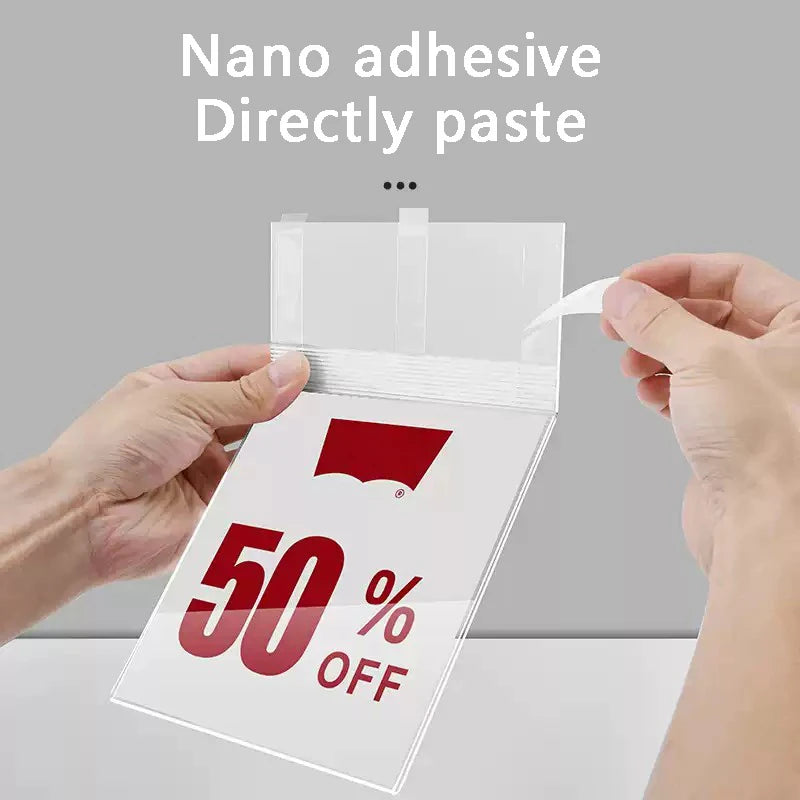 透明アクリル値札ホルダー 衣料品用