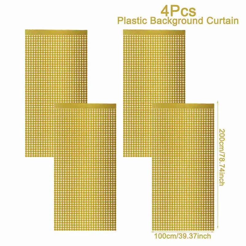 パーティー・インテリア装飾 キラキラ!ミラーボール風カーテン 4枚入セット