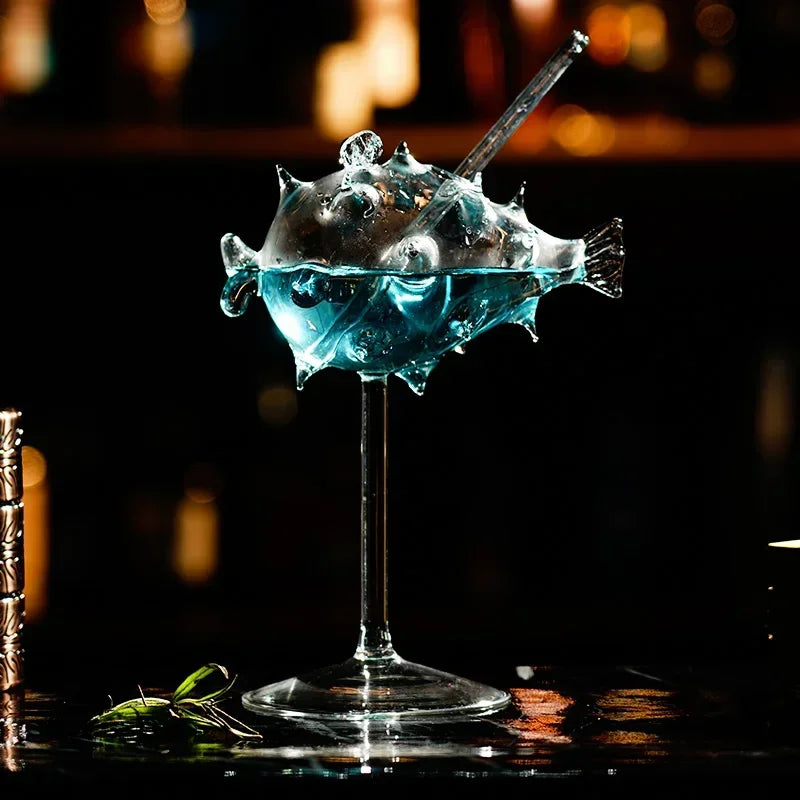 |イベント・ノベルティ用品 | ヤマアラシ型手作りカクテルグラスゴブレット |270ml