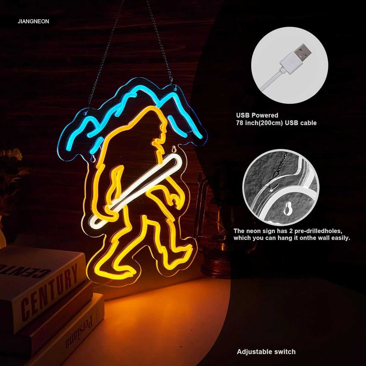 サスカッチ LEDネオンサイン(ネオン看板) 調光機能付き