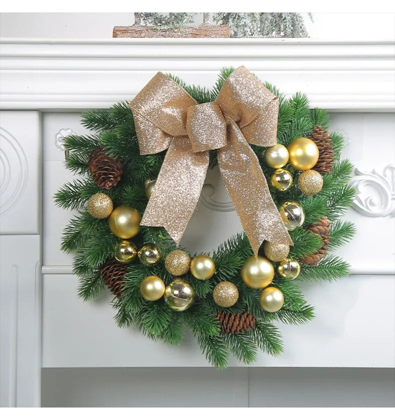 クリスマスリース|リボンデコレーションリース