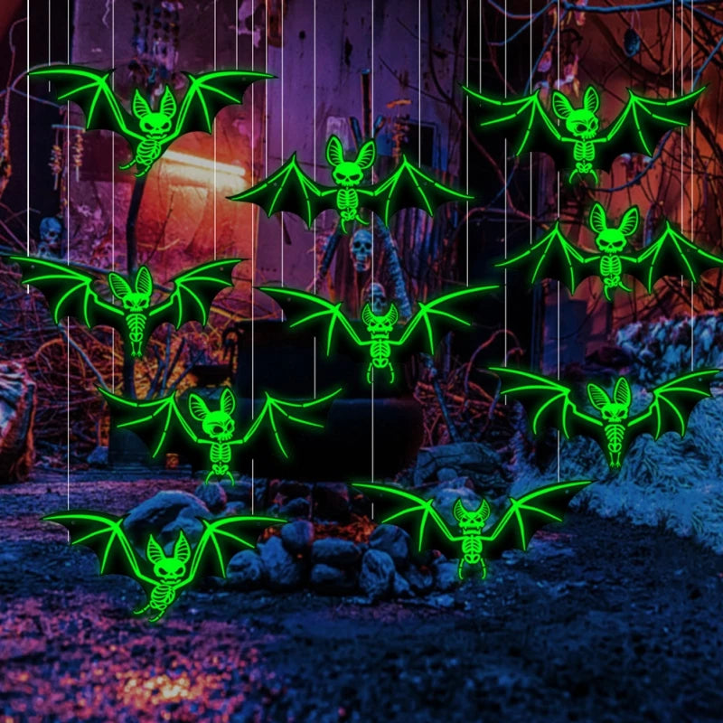 イベント・ハロウィン装飾|コウモリデコレーションステッカー(10枚入)