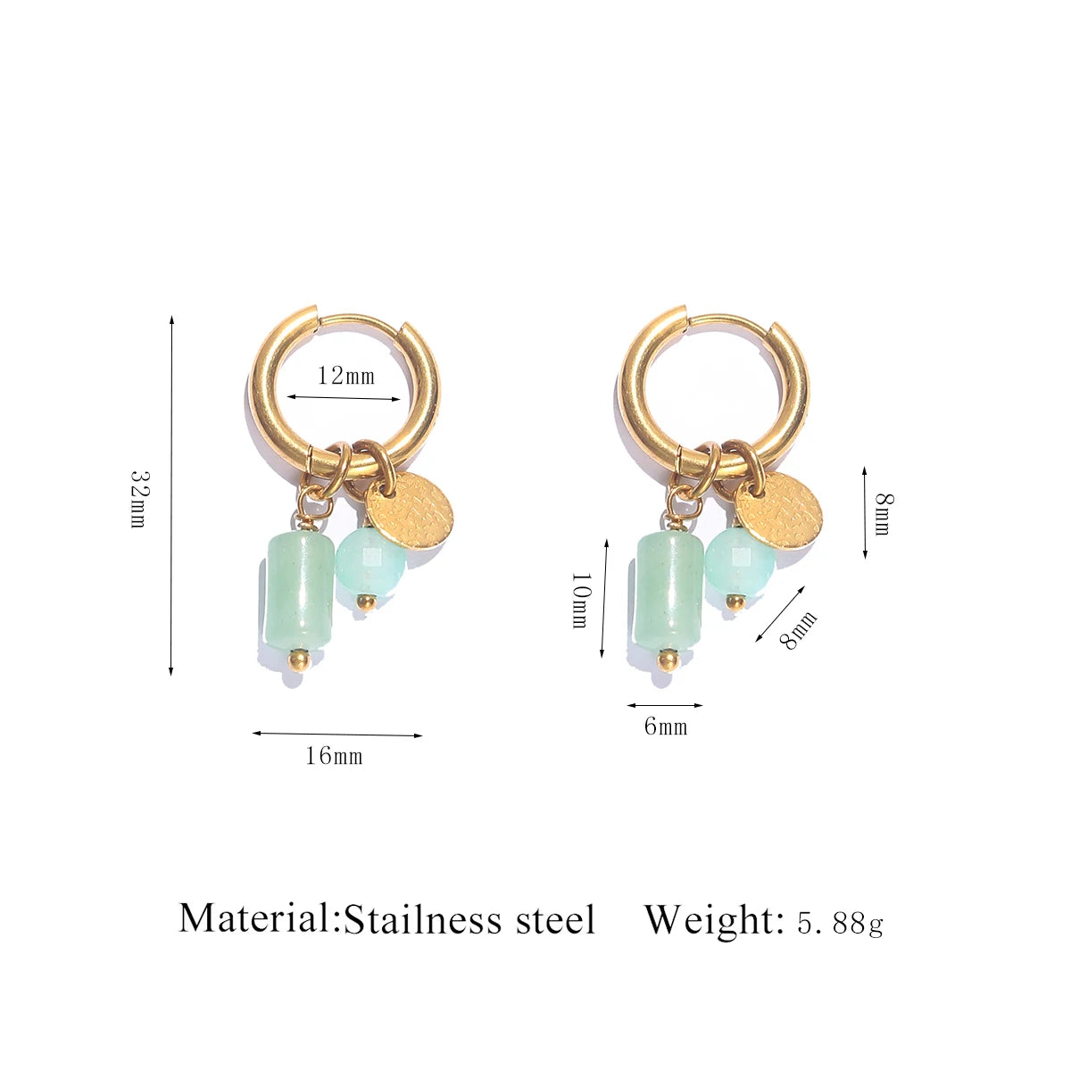 ヴィンテージボヘミアン タイガーアイイヤリング