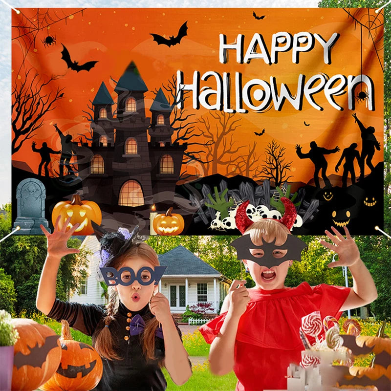 イベント・ハロウィングッズ|背景布 邪悪なカボチャ