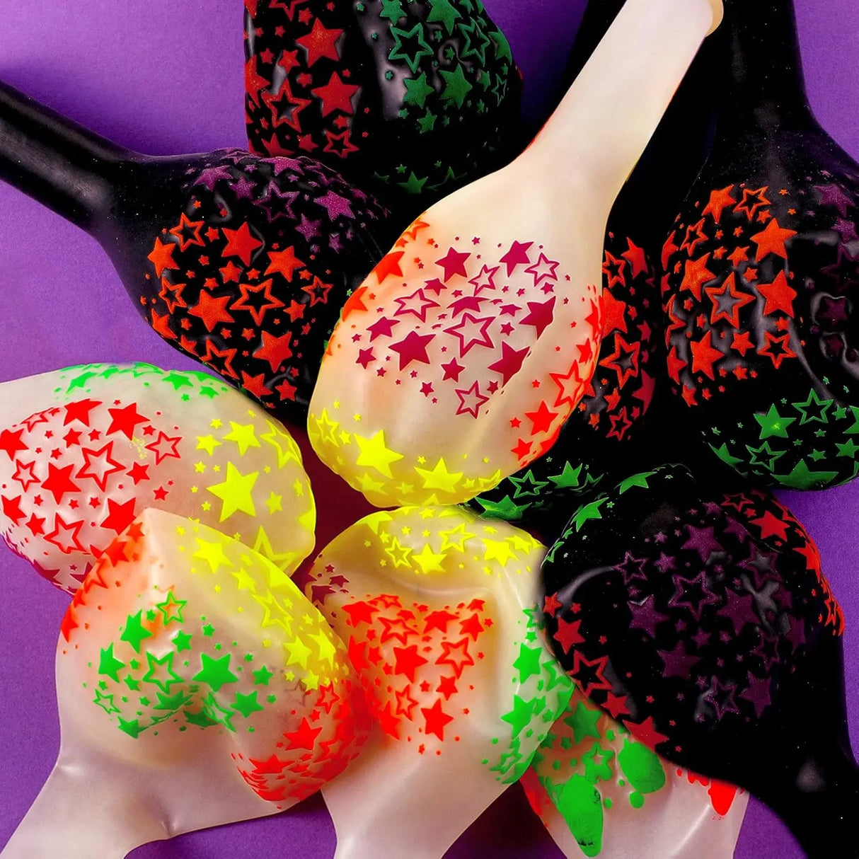 暗闇で光る蛍光ラテックスバルーンセット