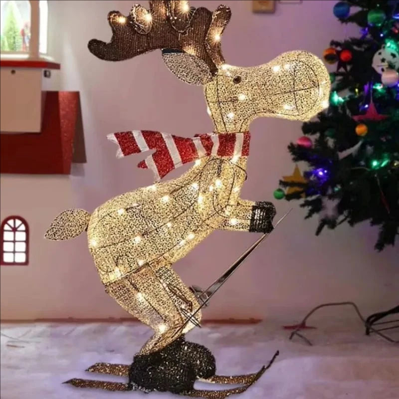 モチーフライト|イベント・クリスマス装飾|LEDライト付きトナカイオーナメント