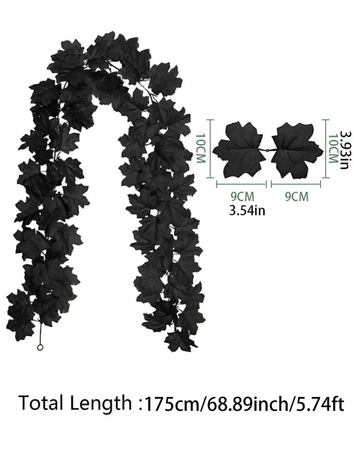 ハロウィンリース|秋のメープルリーフガーランドデコレーション