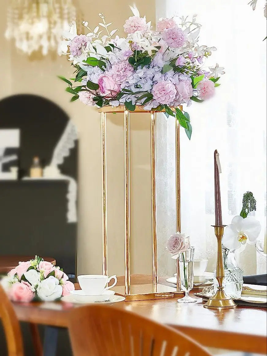 結婚式・インテリア装飾|ゴールドメタルフラワースタンド