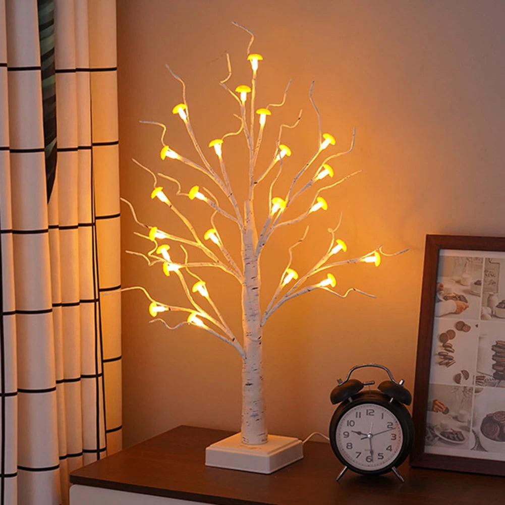 モチーフライト|イベント・パーティー装飾|白樺デザインLEDツリーランプ USB/電池式(高さ60cm)