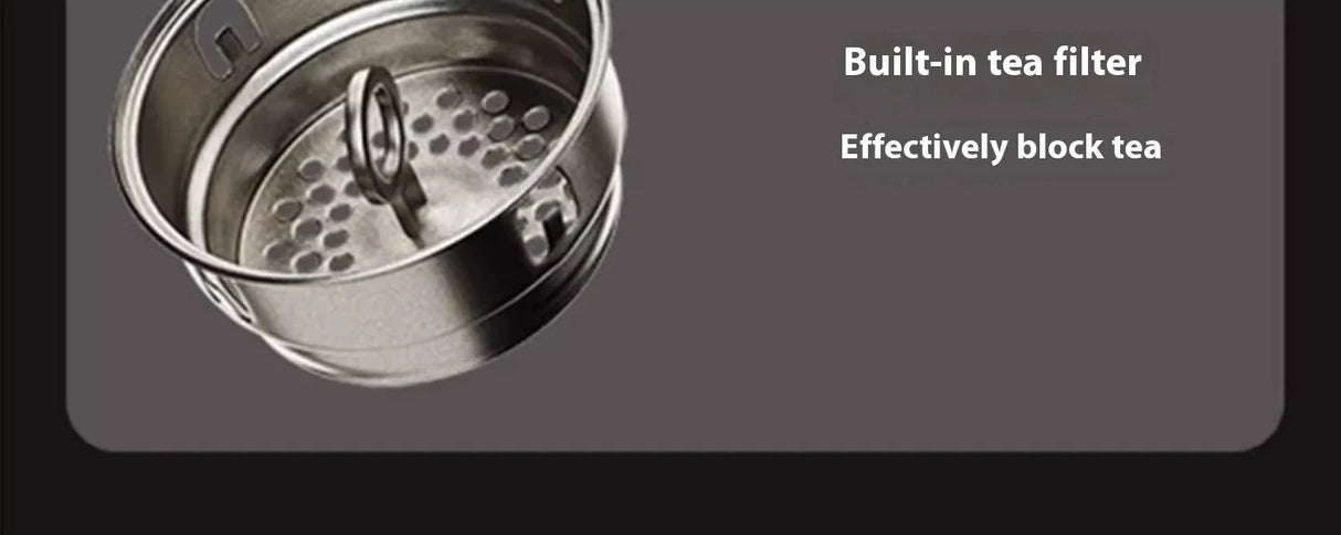 |イベント・ノベルティ用品 | 純チタン断熱カップ 茶水分離機能付き| 200ml/300ml/500ml