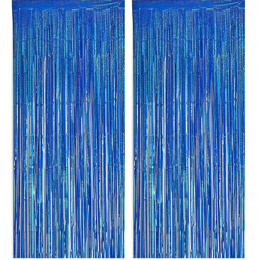 パーティー・インテリア用装飾 キラキラ!ホイル素材カーテン 2Pセット 光反射
