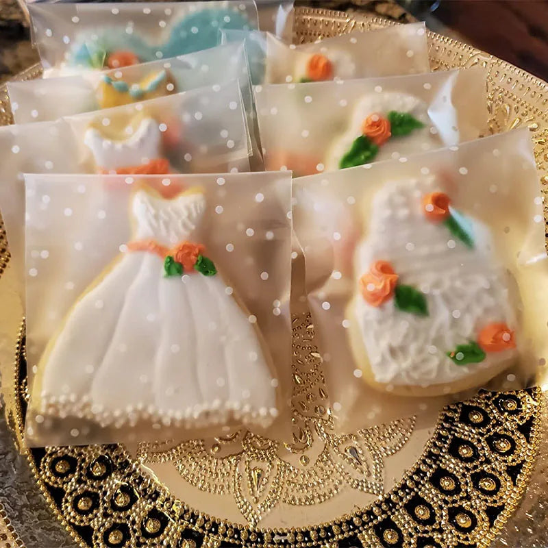 |イベント・ノベルティ用品 | 水玉模様透明ギフト袋・シール100枚セット