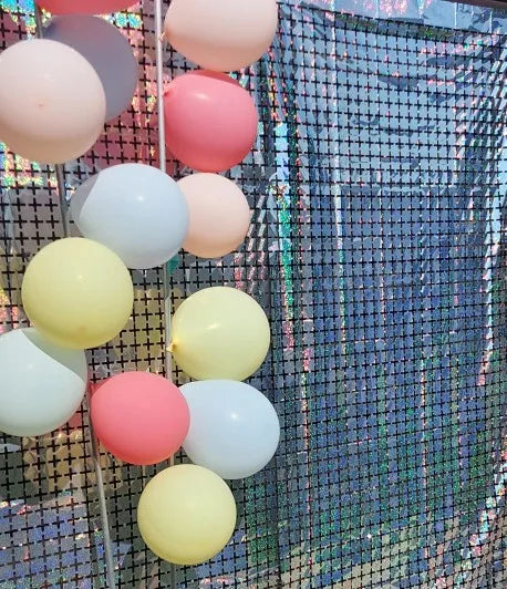 パーティー・インテリア装飾 キラキラ!カーテン 2枚入 ミラーボール風デザイン