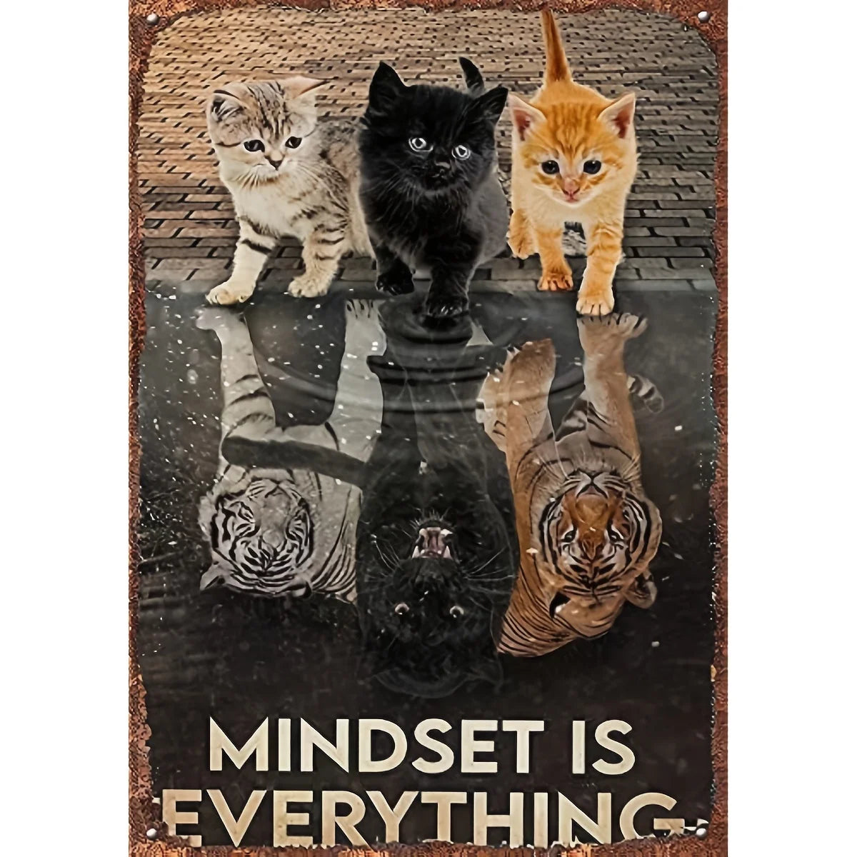 猫とコーヒー メタルブリキ看板