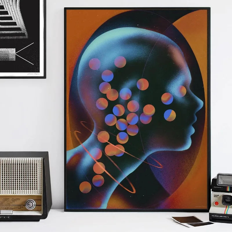 イベント・ハロウィングッズ|抽象未来主義キャンバスアートポスター