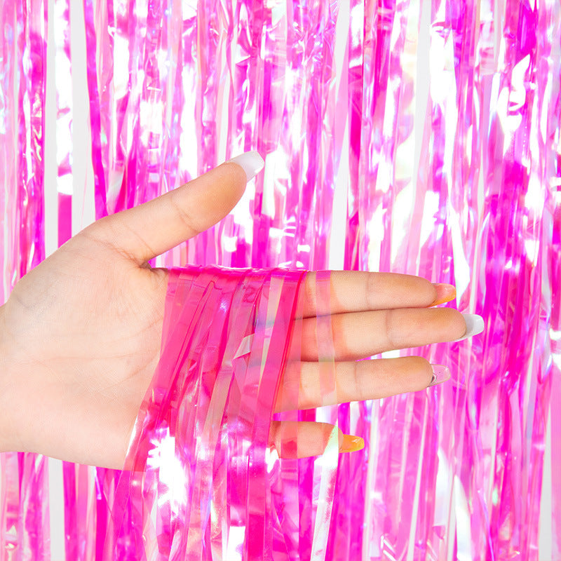 パーティー・インテリア用装飾 キラキラ!オーロラカラーカーテン 光反射